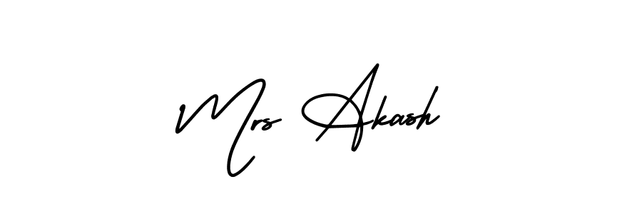 How to make Mrs Akash signature? AmerikaSignatureDemo-Regular is a professional autograph style. Create handwritten signature for Mrs Akash name. Mrs Akash signature style 3 images and pictures png