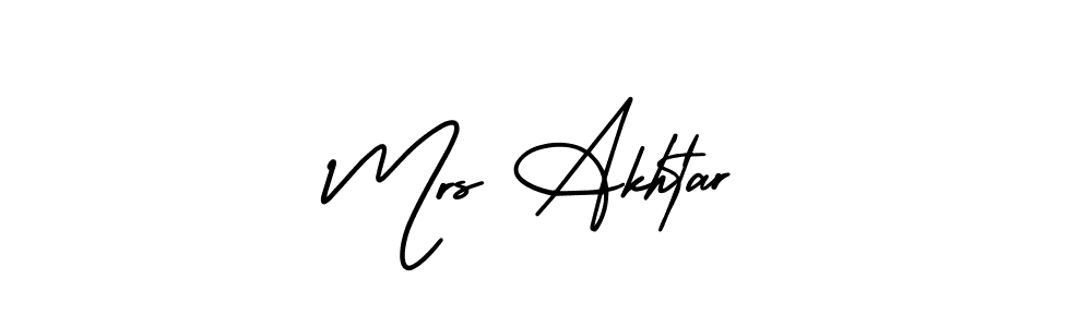 Mrs Akhtar stylish signature style. Best Handwritten Sign (AmerikaSignatureDemo-Regular) for my name. Handwritten Signature Collection Ideas for my name Mrs Akhtar. Mrs Akhtar signature style 3 images and pictures png