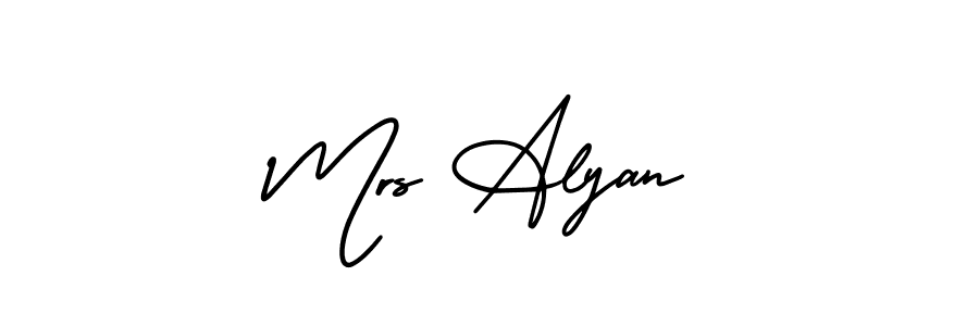 Design your own signature with our free online signature maker. With this signature software, you can create a handwritten (AmerikaSignatureDemo-Regular) signature for name Mrs Alyan. Mrs Alyan signature style 3 images and pictures png