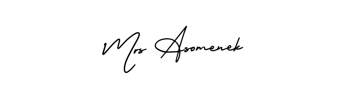 Use a signature maker to create a handwritten signature online. With this signature software, you can design (AmerikaSignatureDemo-Regular) your own signature for name Mrs Asomenek. Mrs Asomenek signature style 3 images and pictures png