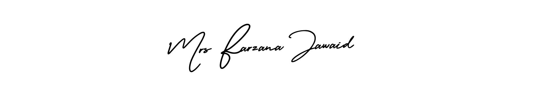 Create a beautiful signature design for name Mrs Farzana Jawaid. With this signature (AmerikaSignatureDemo-Regular) fonts, you can make a handwritten signature for free. Mrs Farzana Jawaid signature style 3 images and pictures png