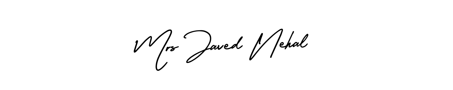 Design your own signature with our free online signature maker. With this signature software, you can create a handwritten (AmerikaSignatureDemo-Regular) signature for name Mrs Javed Nehal. Mrs Javed Nehal signature style 3 images and pictures png