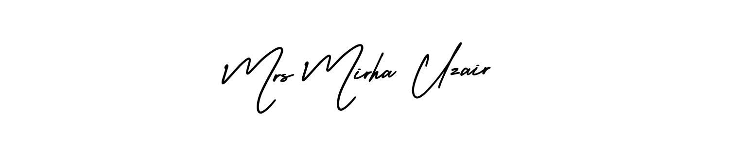 You can use this online signature creator to create a handwritten signature for the name Mrs Mirha Uzair. This is the best online autograph maker. Mrs Mirha Uzair signature style 3 images and pictures png