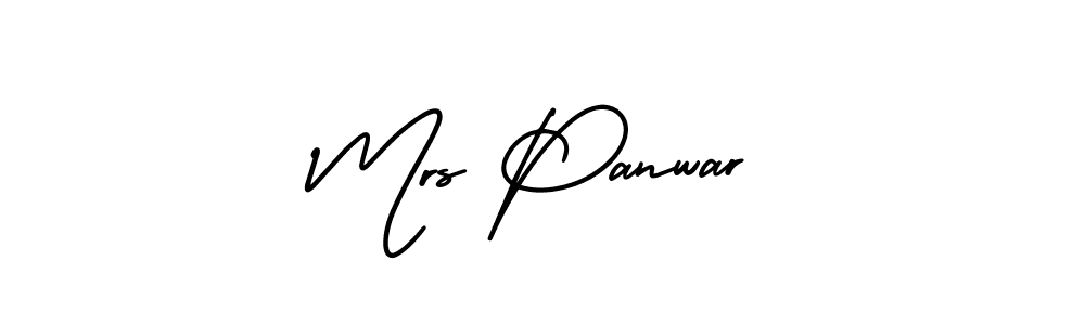 How to Draw Mrs Panwar signature style? AmerikaSignatureDemo-Regular is a latest design signature styles for name Mrs Panwar. Mrs Panwar signature style 3 images and pictures png