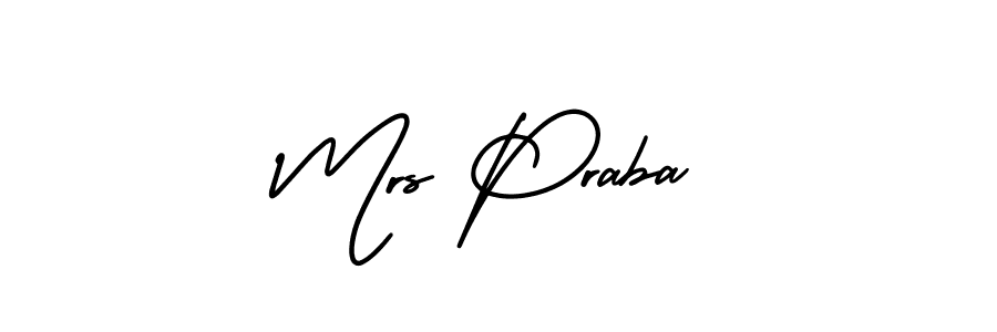 if you are searching for the best signature style for your name Mrs Praba. so please give up your signature search. here we have designed multiple signature styles  using AmerikaSignatureDemo-Regular. Mrs Praba signature style 3 images and pictures png