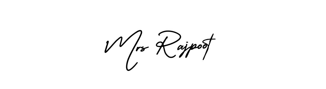 This is the best signature style for the Mrs Rajpoot name. Also you like these signature font (AmerikaSignatureDemo-Regular). Mix name signature. Mrs Rajpoot signature style 3 images and pictures png