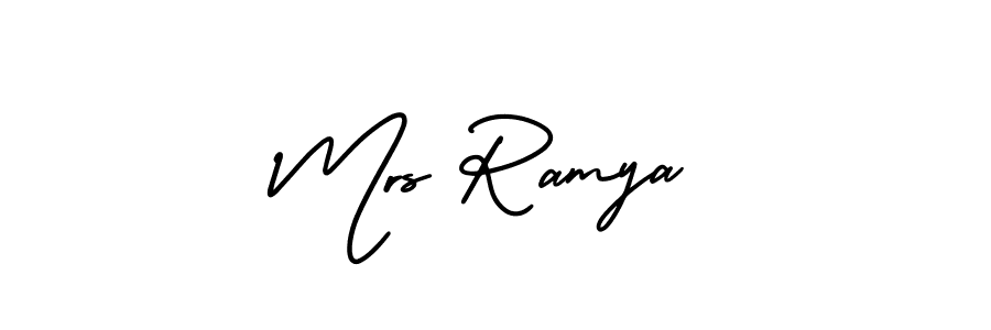 You can use this online signature creator to create a handwritten signature for the name Mrs Ramya. This is the best online autograph maker. Mrs Ramya signature style 3 images and pictures png