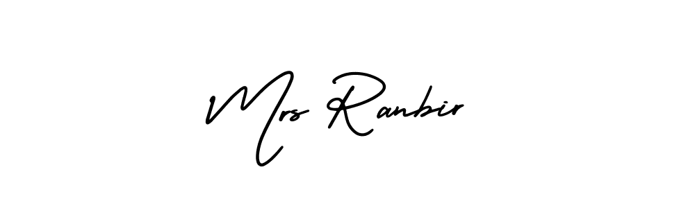 Also we have Mrs Ranbir name is the best signature style. Create professional handwritten signature collection using AmerikaSignatureDemo-Regular autograph style. Mrs Ranbir signature style 3 images and pictures png