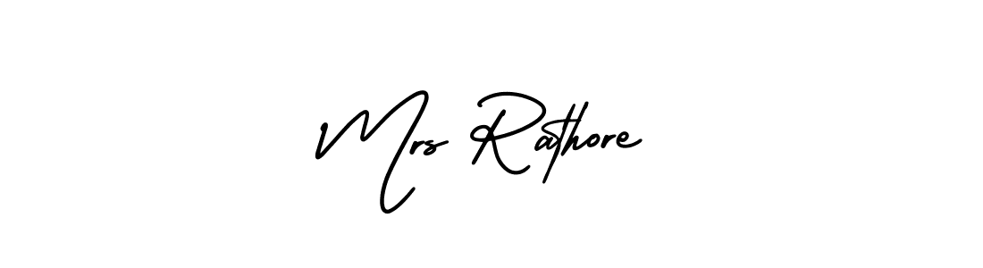 Mrs Rathore stylish signature style. Best Handwritten Sign (AmerikaSignatureDemo-Regular) for my name. Handwritten Signature Collection Ideas for my name Mrs Rathore. Mrs Rathore signature style 3 images and pictures png