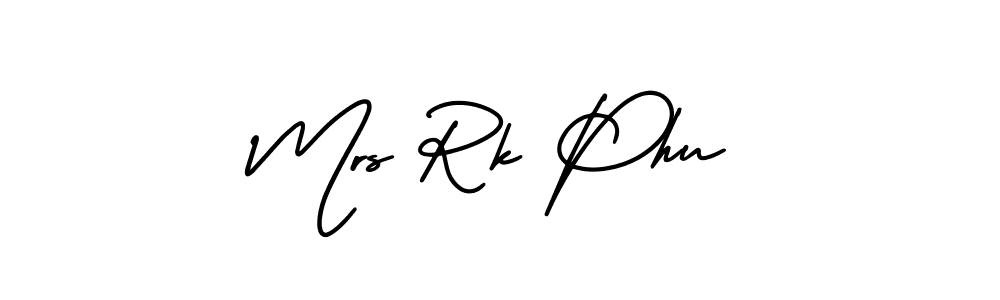 How to make Mrs Rk Phu name signature. Use AmerikaSignatureDemo-Regular style for creating short signs online. This is the latest handwritten sign. Mrs Rk Phu signature style 3 images and pictures png