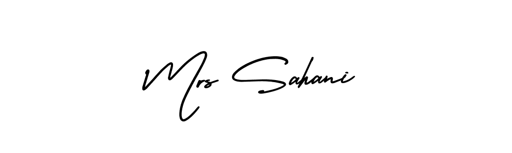 Make a beautiful signature design for name Mrs Sahani. With this signature (AmerikaSignatureDemo-Regular) style, you can create a handwritten signature for free. Mrs Sahani signature style 3 images and pictures png