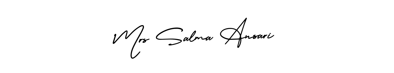 Also we have Mrs Salma Ansari name is the best signature style. Create professional handwritten signature collection using AmerikaSignatureDemo-Regular autograph style. Mrs Salma Ansari signature style 3 images and pictures png