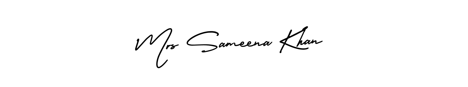 Create a beautiful signature design for name Mrs Sameena Khan. With this signature (AmerikaSignatureDemo-Regular) fonts, you can make a handwritten signature for free. Mrs Sameena Khan signature style 3 images and pictures png