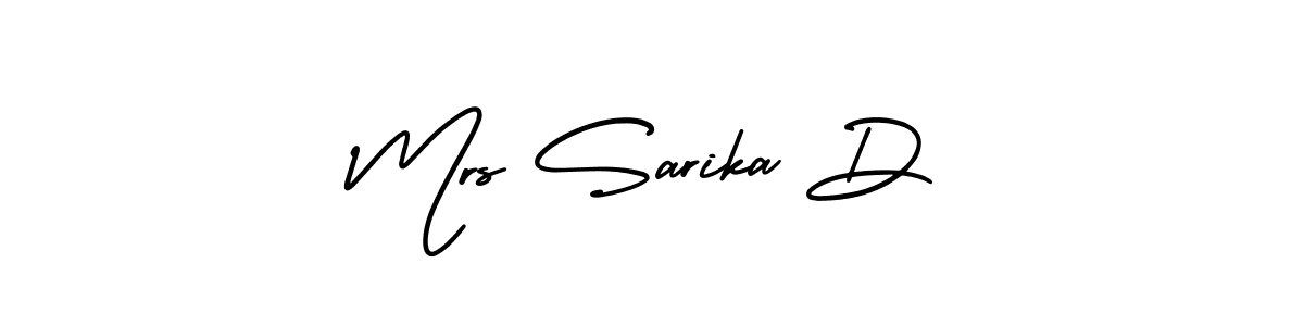 Check out images of Autograph of Mrs Sarika D name. Actor Mrs Sarika D Signature Style. AmerikaSignatureDemo-Regular is a professional sign style online. Mrs Sarika D signature style 3 images and pictures png