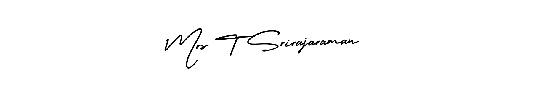 if you are searching for the best signature style for your name Mrs T Srirajaraman. so please give up your signature search. here we have designed multiple signature styles  using AmerikaSignatureDemo-Regular. Mrs T Srirajaraman signature style 3 images and pictures png