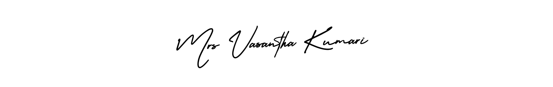Make a beautiful signature design for name Mrs Vasantha Kumari. With this signature (AmerikaSignatureDemo-Regular) style, you can create a handwritten signature for free. Mrs Vasantha Kumari signature style 3 images and pictures png