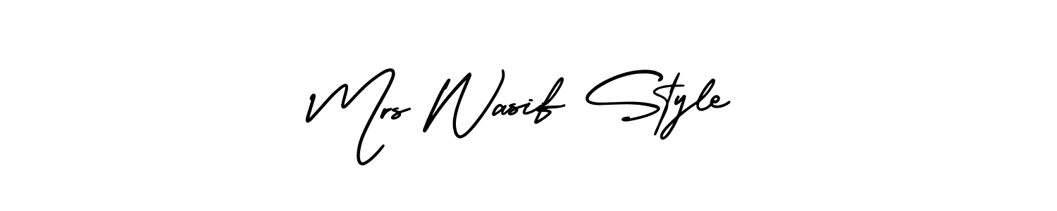 Design your own signature with our free online signature maker. With this signature software, you can create a handwritten (AmerikaSignatureDemo-Regular) signature for name Mrs Wasif Style. Mrs Wasif Style signature style 3 images and pictures png