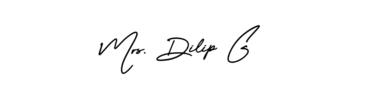 Mrs. Dilip G stylish signature style. Best Handwritten Sign (AmerikaSignatureDemo-Regular) for my name. Handwritten Signature Collection Ideas for my name Mrs. Dilip G. Mrs. Dilip G signature style 3 images and pictures png
