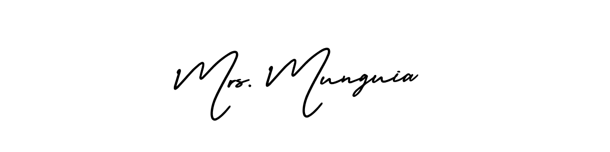 Make a beautiful signature design for name Mrs. Munguia. With this signature (AmerikaSignatureDemo-Regular) style, you can create a handwritten signature for free. Mrs. Munguia signature style 3 images and pictures png