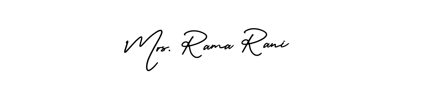 You can use this online signature creator to create a handwritten signature for the name Mrs. Rama Rani. This is the best online autograph maker. Mrs. Rama Rani signature style 3 images and pictures png