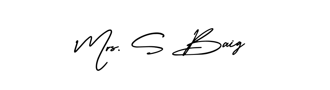 AmerikaSignatureDemo-Regular is a professional signature style that is perfect for those who want to add a touch of class to their signature. It is also a great choice for those who want to make their signature more unique. Get Mrs. S Baig name to fancy signature for free. Mrs. S Baig signature style 3 images and pictures png