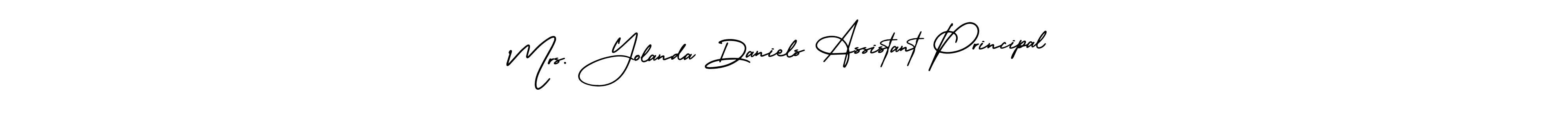 Similarly AmerikaSignatureDemo-Regular is the best handwritten signature design. Signature creator online .You can use it as an online autograph creator for name Mrs. Yolanda Daniels Assistant Principal. Mrs. Yolanda Daniels Assistant Principal signature style 3 images and pictures png