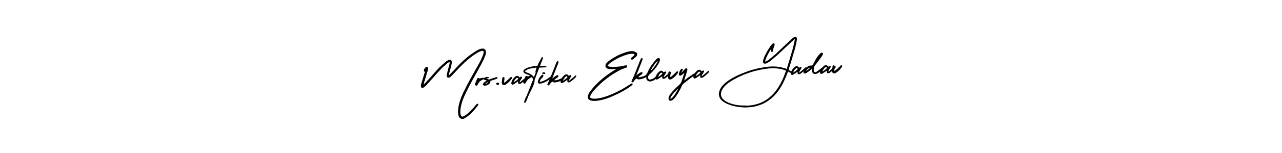 Create a beautiful signature design for name Mrs.vartika Eklavya Yadav. With this signature (AmerikaSignatureDemo-Regular) fonts, you can make a handwritten signature for free. Mrs.vartika Eklavya Yadav signature style 3 images and pictures png