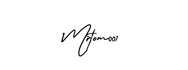 How to make Mrtom007 name signature. Use AmerikaSignatureDemo-Regular style for creating short signs online. This is the latest handwritten sign. Mrtom007 signature style 3 images and pictures png