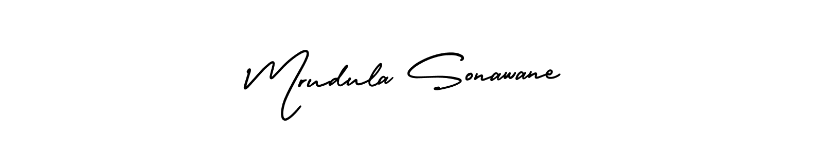 Mrudula Sonawane stylish signature style. Best Handwritten Sign (AmerikaSignatureDemo-Regular) for my name. Handwritten Signature Collection Ideas for my name Mrudula Sonawane. Mrudula Sonawane signature style 3 images and pictures png