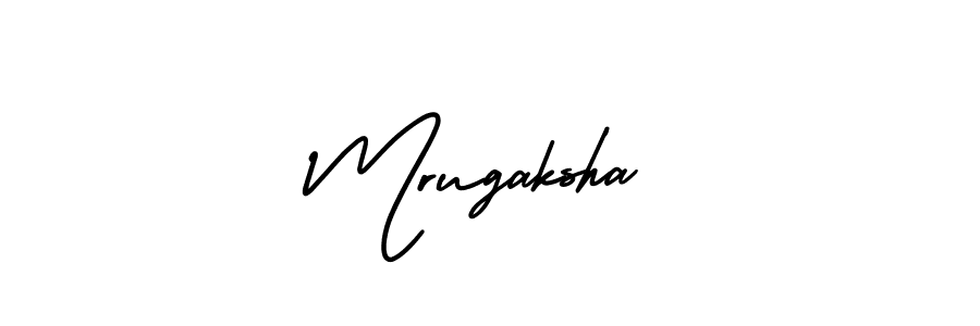 Mrugaksha stylish signature style. Best Handwritten Sign (AmerikaSignatureDemo-Regular) for my name. Handwritten Signature Collection Ideas for my name Mrugaksha. Mrugaksha signature style 3 images and pictures png