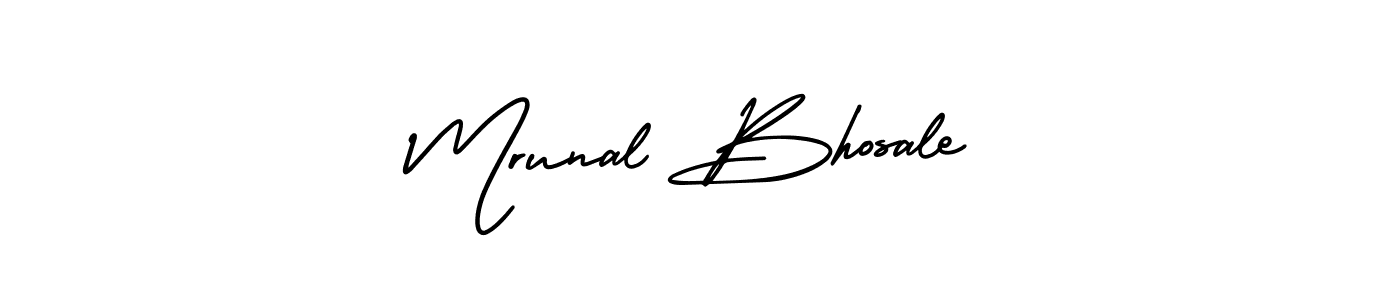 Mrunal Bhosale stylish signature style. Best Handwritten Sign (AmerikaSignatureDemo-Regular) for my name. Handwritten Signature Collection Ideas for my name Mrunal Bhosale. Mrunal Bhosale signature style 3 images and pictures png