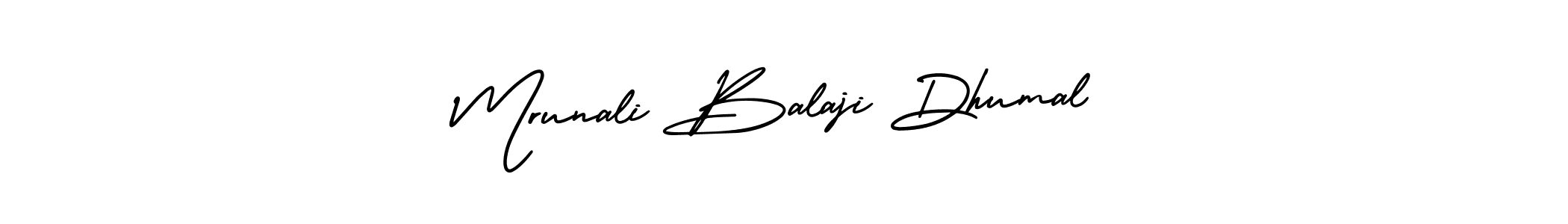 Also You can easily find your signature by using the search form. We will create Mrunali Balaji Dhumal name handwritten signature images for you free of cost using AmerikaSignatureDemo-Regular sign style. Mrunali Balaji Dhumal signature style 3 images and pictures png