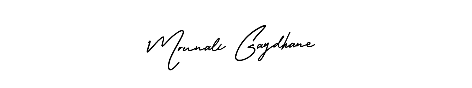 It looks lik you need a new signature style for name Mrunali Gaydhane. Design unique handwritten (AmerikaSignatureDemo-Regular) signature with our free signature maker in just a few clicks. Mrunali Gaydhane signature style 3 images and pictures png