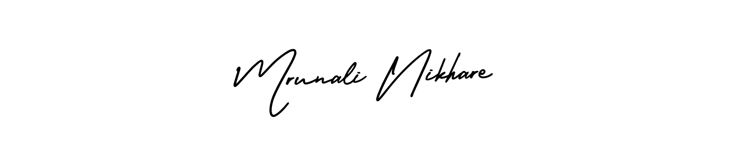 Similarly AmerikaSignatureDemo-Regular is the best handwritten signature design. Signature creator online .You can use it as an online autograph creator for name Mrunali Nikhare. Mrunali Nikhare signature style 3 images and pictures png