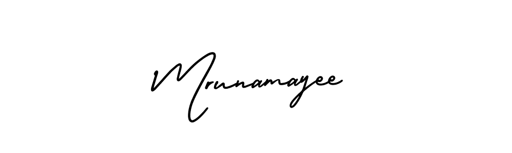 How to make Mrunamayee signature? AmerikaSignatureDemo-Regular is a professional autograph style. Create handwritten signature for Mrunamayee name. Mrunamayee signature style 3 images and pictures png