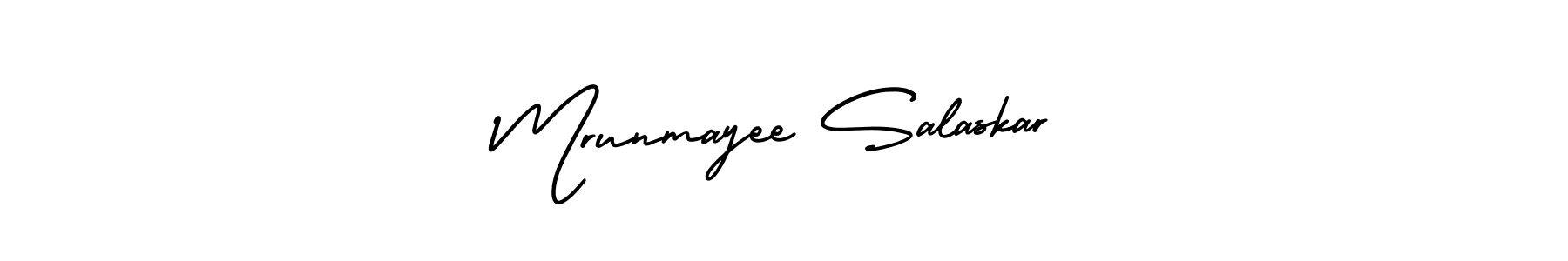 Check out images of Autograph of Mrunmayee Salaskar name. Actor Mrunmayee Salaskar Signature Style. AmerikaSignatureDemo-Regular is a professional sign style online. Mrunmayee Salaskar signature style 3 images and pictures png