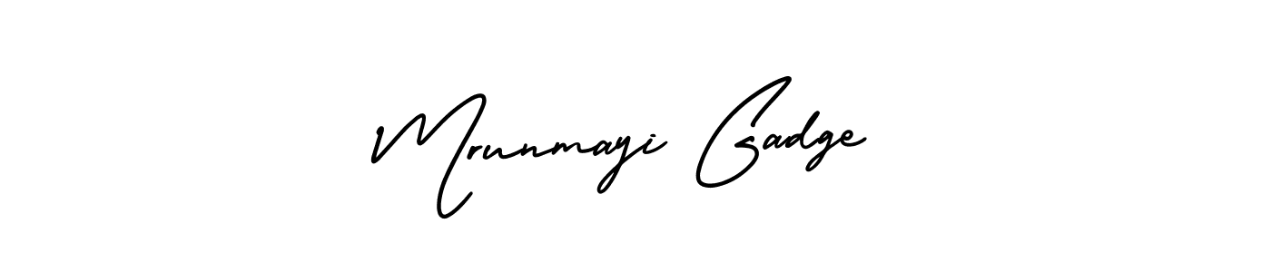 How to make Mrunmayi Gadge name signature. Use AmerikaSignatureDemo-Regular style for creating short signs online. This is the latest handwritten sign. Mrunmayi Gadge signature style 3 images and pictures png