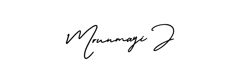 Create a beautiful signature design for name Mrunmayi J. With this signature (AmerikaSignatureDemo-Regular) fonts, you can make a handwritten signature for free. Mrunmayi J signature style 3 images and pictures png