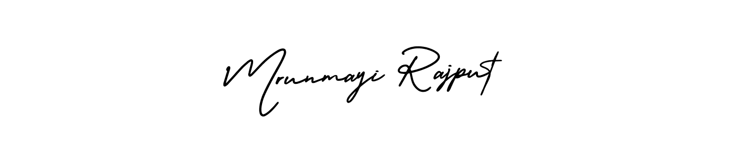 Mrunmayi Rajput stylish signature style. Best Handwritten Sign (AmerikaSignatureDemo-Regular) for my name. Handwritten Signature Collection Ideas for my name Mrunmayi Rajput. Mrunmayi Rajput signature style 3 images and pictures png