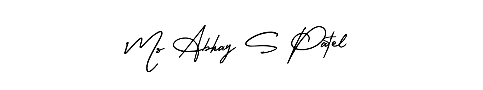 Make a beautiful signature design for name Ms Abhay S Patel. With this signature (AmerikaSignatureDemo-Regular) style, you can create a handwritten signature for free. Ms Abhay S Patel signature style 3 images and pictures png