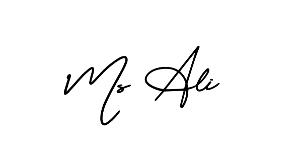 The best way (AmerikaSignatureDemo-Regular) to make a short signature is to pick only two or three words in your name. The name Ms Ali include a total of six letters. For converting this name. Ms Ali signature style 3 images and pictures png