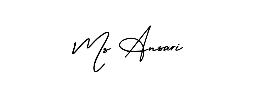 How to make Ms Ansari signature? AmerikaSignatureDemo-Regular is a professional autograph style. Create handwritten signature for Ms Ansari name. Ms Ansari signature style 3 images and pictures png