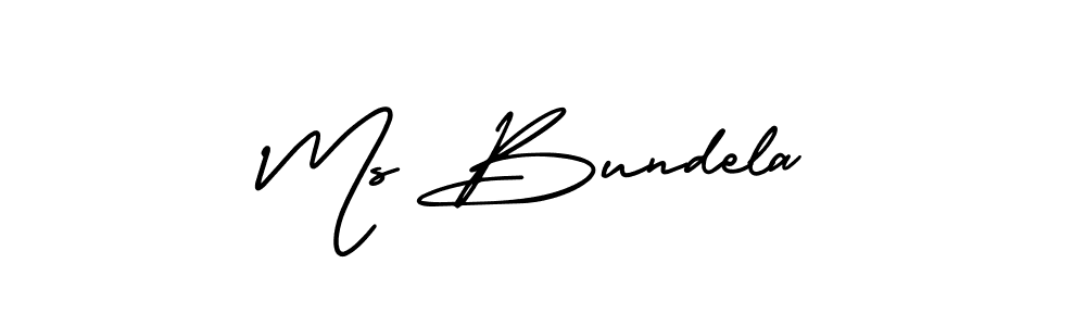 AmerikaSignatureDemo-Regular is a professional signature style that is perfect for those who want to add a touch of class to their signature. It is also a great choice for those who want to make their signature more unique. Get Ms Bundela name to fancy signature for free. Ms Bundela signature style 3 images and pictures png