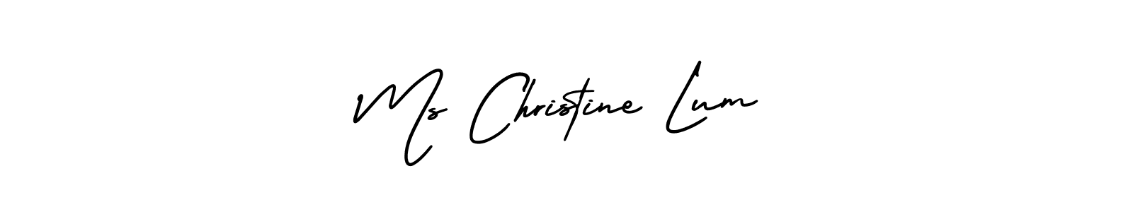 Design your own signature with our free online signature maker. With this signature software, you can create a handwritten (AmerikaSignatureDemo-Regular) signature for name Ms Christine Lum. Ms Christine Lum signature style 3 images and pictures png