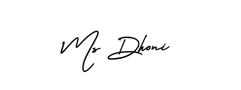 Use a signature maker to create a handwritten signature online. With this signature software, you can design (AmerikaSignatureDemo-Regular) your own signature for name Ms Dhoni. Ms Dhoni signature style 3 images and pictures png