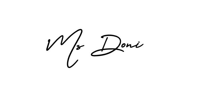 Ms Doni stylish signature style. Best Handwritten Sign (AmerikaSignatureDemo-Regular) for my name. Handwritten Signature Collection Ideas for my name Ms Doni. Ms Doni signature style 3 images and pictures png