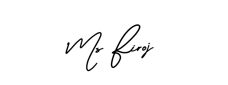 How to make Ms Firoj signature? AmerikaSignatureDemo-Regular is a professional autograph style. Create handwritten signature for Ms Firoj name. Ms Firoj signature style 3 images and pictures png