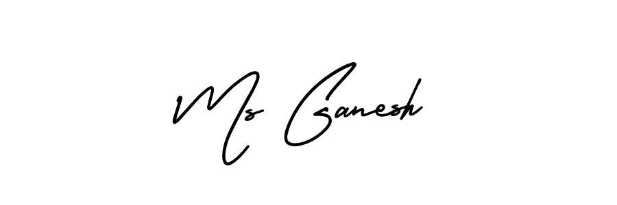 This is the best signature style for the Ms Ganesh name. Also you like these signature font (AmerikaSignatureDemo-Regular). Mix name signature. Ms Ganesh signature style 3 images and pictures png