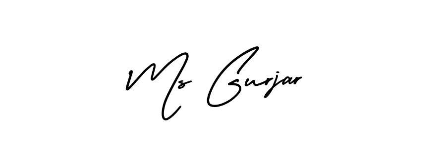 Similarly AmerikaSignatureDemo-Regular is the best handwritten signature design. Signature creator online .You can use it as an online autograph creator for name Ms Gurjar. Ms Gurjar signature style 3 images and pictures png