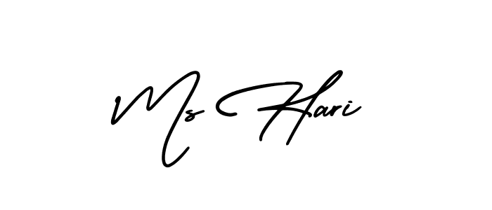 The best way (AmerikaSignatureDemo-Regular) to make a short signature is to pick only two or three words in your name. The name Ms Hari include a total of six letters. For converting this name. Ms Hari signature style 3 images and pictures png